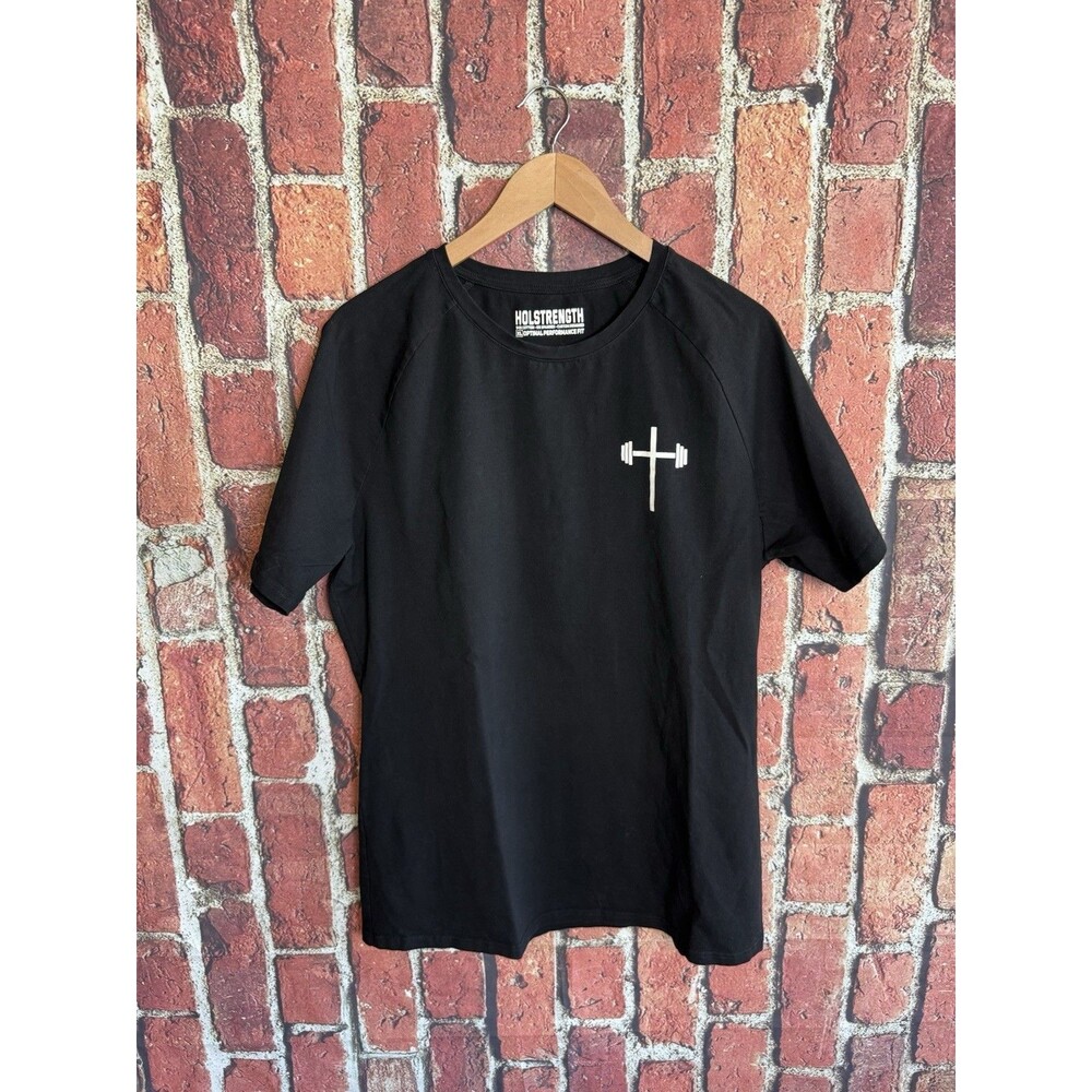 Holstrength Men's T-Shirt  Black Size XL Bible Verse Christian Religious